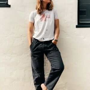 Imogen + Willie - Blake military trouser in washed black denim - Size W32 L26